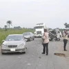 Cảnh sát phong tỏa hiện trường một vụ tai nạn ở Noigeria. (Nguồn: dailypost.ng)