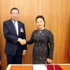 Chủ tịch Quốc hội Nguyễn Thị Kim Ngân hội kiến Chủ tịch Thượng viện Thái Lan Pornpetch Wichitcholchai. (Ảnh: Trọng Đức/TTXVN)