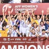 Tuyển nữ Việt Nam giành chức vô địch Đông Nam Á 2019. (Nguồn: AFC)