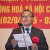 Đại sứ Việt Nam tại Nhật Bản Vũ Hồng Nam phát biểu khai mạc Lễ kỷ niệm. (Ảnh: Thành Hữu/TTXVN)
