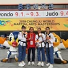 Taekwondo Việt Nam giành huy chương vàng đầu tiên. (Ảnh: Hữu Tuyên/Vietnam+)