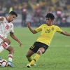 Malaysia (áo vàng) thua ngược UAE trên sân nhà. (Nguồn: AFC)