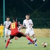 U16 Việt Nam giành 3 điểm đầu tiên sau khi đánh bại U16 Timor Leste. (Nguồn: VFF)