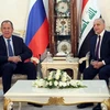 Ngoại trưởng Nga Sergey Lavrov (trái) và người đồng cấp Iraq Mohammed Ali al-Hakim. (Nguồn: AP)