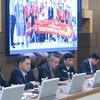 Các đại biểu thảo luận về triển vọng phát triển hợp tác du lịch và mở đường bay thẳng giữa Saint Petersburg với Hà Nội và TP. Hồ Chí Minh. (Ảnh: Trần Hiếu/TTXVN)
