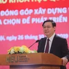 Phó Thủ tướng Vương Đình Huệ phát biểu tại hội thảo. (Ảnh: Thanh Tùng/TTXVN)