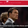 Website của Fc Bayern đăng tải tin "chia tay" Niko Kovac k (Nguồn:Fcb.de)