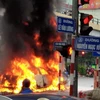 Hiện trường vụ tai nạn khiến một người tử vong tại chỗ ở Hà Nội hôm 20/11. (Ảnh: PV/Vietnam)