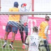 Boateng đấm Goretzka trong buổi tập của Bayern. (Nguồn: Daily Mail)