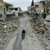 Cảnh hoang tàn ở thị trấn Kafranbel. (Nguồn: AFP)