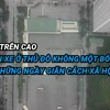 Nhìn từ trên cao các bến xe ở thủ đô Hà Nội không bóng người