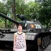 Chị Irina trong một chuyến thăm Việt Nam.