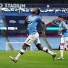 Sterling ghi bàn mở đầu cho chiến thắng của Man City.