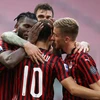 AC Milan ăn mừng chiến thắng trước AS Roma. (Nguồn: sempremilan)