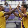 Messi kiến tạo để Vidal ghi bàn mang chiến thắng về cho Barcelona. (Nguồn: AP)