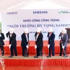 Lễ khởi công xây dựng Ngôi trường Hy vọng SamSung tại Bắc Giang. (Ảnh: Đồng Thúy/TTXVN)