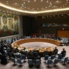 Hình ảnh toàn cảnh một cuộc họp Hội đồng Bảo an Liên hợp quốc tại New York, Mỹ. (Ảnh: AFP/TTXVN)