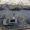 Các phương tiện bị hư hại sau vụ nổ tại Beirut, Liban ngày 5/8. (Ảnh: THX/TTXVN)
