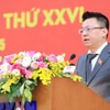 Đồng chí Lê Quốc Minh, Phó Tổng giám đốc được tín nhiệm bầu giữ chức Bí thư Đảng ủy TTXVN khóa XXVI, nhiệm kỳ 2020-2025. (Ảnh: Thành Đạt/TTXVN)