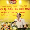 Thiếu tướng Nguyễn Hải Trung, Giám đốc Công an Hà Nội phát biểu. (Ảnh: Doãn Tấn/TTXVN)