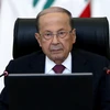 Tổng thống Liban Michel Aoun phát biểu tại Baabda, Liban. (Ảnh: AFP/TTXVN)