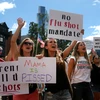 Mỹ: Biểu tình ở Boston phản đối quy định tiêm vắcxin ngừa cúm bắt buộc