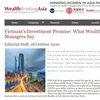 Các nhà quản lý quỹ đầu tư tại Anh đánh giá cao triển vọng ở Việt Nam
