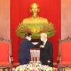[Photo] Tổng Bí thư, Chủ tịch nước tiếp Chủ tịch Quốc hội Hàn Quốc