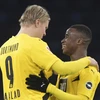 Erling Braut Haaland và Youssoufa Moukoko đi vào lịch sử Bundesliga. (Nguồn: DPA)