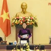 Chủ tịch Quốc hội Nguyễn Thị Kim Ngân chủ trì và phát biểu khai mạc Phiên họp thứ 51 của Ủy ban Thường vụ Quốc hội. (Ảnh: Trọng Đức/TTXVN)