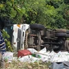 Lâm Đồng: Xe container rơi xuống vực sâu trên đèo Bảo Lộc