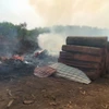 Bình Phước: Cháy khu vực chứa gỗ trong khuôn viên Chi cục Hải Quan
