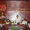 Ông Trương Quốc Cường, Thứ trưởng Bộ Y tế phát biểu tại buổi làm việc. (Ảnh: Hồng Thái/TTXVN)