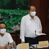 Phó Thủ tướng thường trực Trương Hòa Bình phát biểu chỉ đạo tại buổi làm việc. (Ảnh: Đức Hạnh/TTXVN)