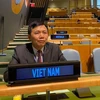 Đại sứ Đặng Đình Quý, Trưởng phái đoàn đại diện Việt Nam tại Liên hợp quốc. (Ảnh: Hữu Thanh/TTXVN)
