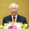 Tổng Bí thư Nguyễn Phú Trọng phát biểu chỉ đạo Hội nghị. (Ảnh: Phương Hoa/TTXVN)