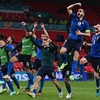 Italy sẽ đối đầu với Bỉ tại vòng tứ kết EURO 2020. (Ảnh: AFP/TTXVN)