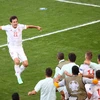 Bàn thắng của Mikel Oyarzabal giúp Tây Ban Nha lập kỷ lục mới tại EURO. (Ảnh: AFP/TTXVN)