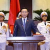 Đồng chí Vương Đình Huệ tuyên thệ nhậm chức Chủ tịch Quốc hội khóa XV. (Ảnh: Doãn Tấn/TTXVN)
