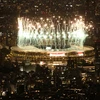 Màn trình diễn pháo hoa tại Lễ khai mạc Paralympic Tokyo 2020, tại Tokyo, Nhật Bản, ngày 24/8/2021. (Ảnh: AFP/ TTXVN)