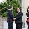 Hình ảnh Thủ tướng Phạm Minh Chính hội kiến Tổng thống Cộng hòa Pháp