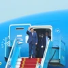 Thủ tướng Chính phủ Phạm Minh Chính tại sân bay Nội Bài (Hà Nội). (Ảnh: Minh Đức/TTXVN)