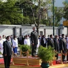 Quốc vương Campuchia Norodom Sihamoni chủ trì Lễ kỷ niệm. (Ảnh: Vũ Hùng/TTXVN)