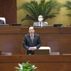 Chủ tịch Quốc hội Vương Đình Huệ phát biểu kết thúc chất vấn nhóm vấn đề thuộc lĩnh vực kế hoạch và đầu tư. (Ảnh: Doãn Tấn/TTXVN)