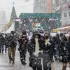 Hình ảnh người dân Hàn Quốc trải qua những ngày lạnh nhất năm