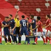 Indonesia vào chung kết trong trận cầu Singapore nhận đến 3 thẻ đỏ
