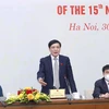 Tổng thư ký Quốc hội, Chủ nhiệm Văn phòng Quốc hội Bùi Văn Cường phát biểu. (Ảnh: Doãn Tấn/TTXVN)