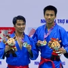 Kurash Việt Nam đã giành được 6 huy chương Vàng tại SEA Games 31. (Ảnh: Vietnam+)