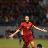 Huỳnh Như tỏa sáng mang HCV môn bóng đá SEA Games 31 về cho tuyển nữ. (Ảnh: Hoàng Linh/TTXVN)