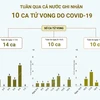 [Infographics] Tuần qua cả nước ghi nhận 10 ca tử vong do COVID-19